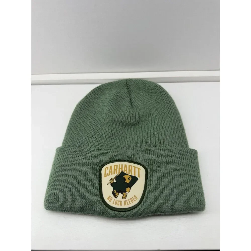 Carhartt Knit Shamrock Patch Beanie - Color: Green Slate